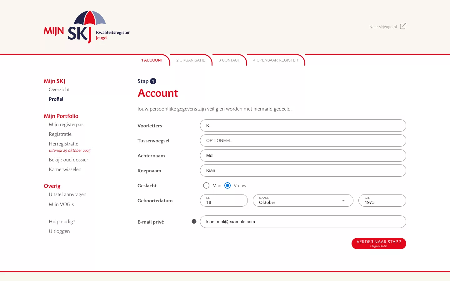 Stichting Kwaliteitsregister Jeugd Profiel